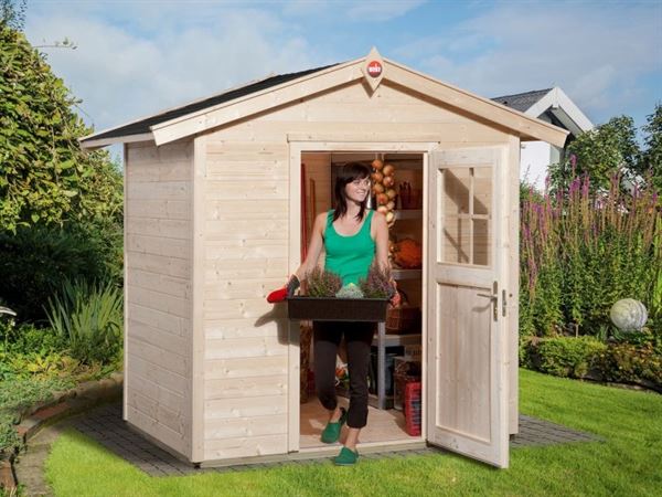 Weka Gartenhaus 223 Größe 1 mit Einzeltür natur Weka Gartenhaus 223 Größe 1 mit Einzeltür natur
