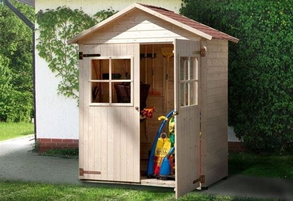 Weka Terrassenschrank mit Satteldach und Doppeltür Weka Terrassenschrank mit Satteldach und Doppeltür