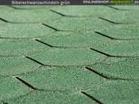 Bitumen-Dachschindeln Biberschwanz grün
