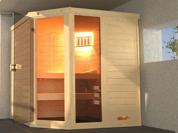 Weka Massivholz-Elementsauna Laukkala 2 GTF inkl. Saunaleuchtenset Weka Massivholz-Elementsauna Laukkala 2 GTF inkl. Saunaleuchtenset