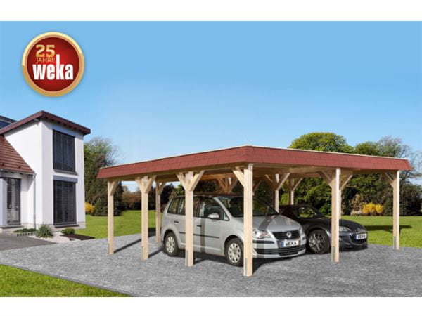 Weka Leimholz-Flachdach-Doppelcarport 615 Gr. 1 Weka Leimholz-Flachdach-Doppelcarport 615 Gr. 1