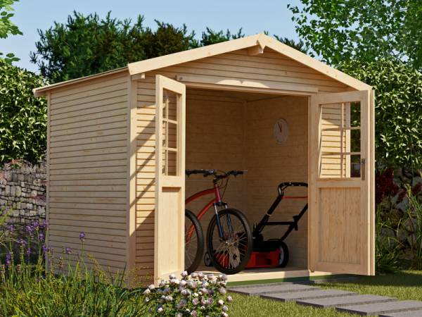 Weka Gartenhaus 218 Größe 1 mit Doppeltür 28 mm wekaLine natur Weka Gartenhaus 218 Größe 1 mit Doppeltür 28 mm wekaLine natur