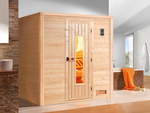 Weka Sauna Bergen Gr. 1,8 HT, inkl. 5,4 Ofen Kompakt integr. Steuerung Weka Sauna Bergen Gr. 1,8 HT, inkl. 5,4 Ofen Kompakt integr. Steuerung