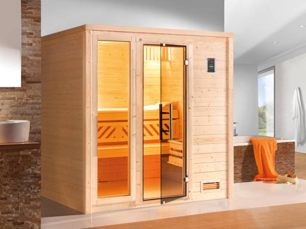 Weka Sauna Bergen Gr. 1,8 GTF, inkl. 5,4 Ofen Kompakt integr. Steuerung, mit Fenster Weka Sauna Bergen Gr. 1,8 GTF, inkl. 5,4 Ofen Kompakt integr. Steuerung, mit Fenster