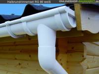 Dachrinnen Set RG 80 weiß 400 x 250 cm 8-Eck-Dach