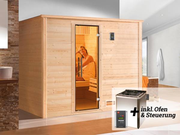Weka Sauna Bergen Gr. 3 inkl. 7,5 kW BioS