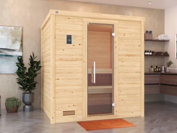 Weka Sauna Bergen Gr. 1,8 GT, inkl. 5,4 Ofen Kompakt integr. Steuerung Weka Sauna Bergen Gr. 1,8 GT, inkl. 5,4 Ofen Kompakt integr. Steuerung