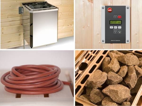 Weka Ofenset 2 - 4,5 kW Ofen, ext. Steuerung, Kabel, Steinen Weka Ofenset 2 - 4,5 kW Ofen, ext. Steuerung, Kabel, Steinen