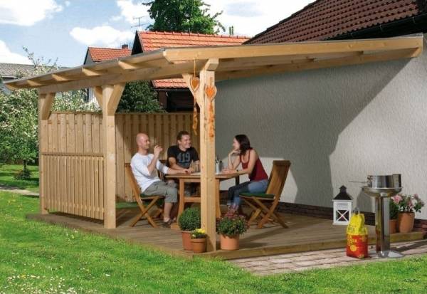 Weka Terrassenüberdachung 672 Größe 3 Leimholz Weka Terrassenüberdachung 672 Größe 3 Leimholz