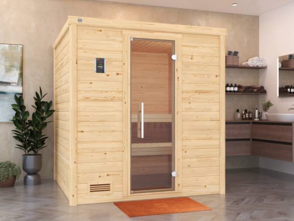 Weka Sauna Bergen Gr. 2 GT, inkl. 5,4 kW Ofen Kompakt integr. Steuerung