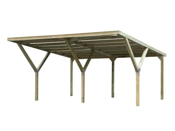 Weka Y-Carport Duo mit Stahl-Dacheindeckung
