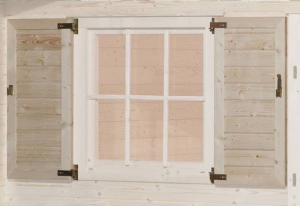 Weka Fensterladen 2-seitig für Fenster 91 x 91 cm