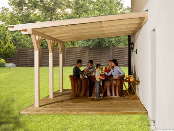 Weka Terrassenüberdachung 672 Größe 2 Leimholz Weka Terrassenüberdachung 672 Größe 2 Leimholz