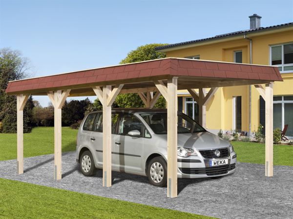 Weka Leimholz-Flachdach-Einzelcarport 615 Gr. 1 Weka Leimholz-Flachdach-Einzelcarport 615 Gr. 1