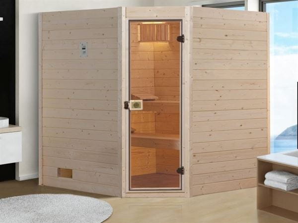 Weka Massivholzsauna Valida Eck 2 ohne Ofen und Steuerung Weka Massivholzsauna Valida Eck 2 ohne Ofen und Steuerung