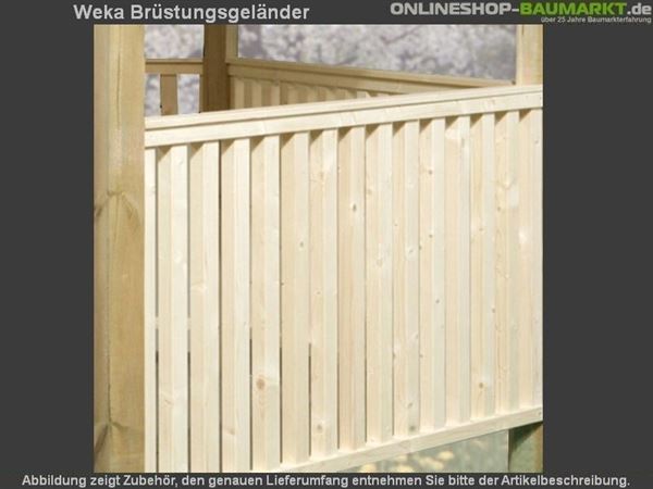 Weka Brüstungsgeländer- Set 6-Eck Laube 656 Gr. 1 und 2 Weka Brüstungsgeländer- Set 6-Eck Laube 656 Gr. 1 und 2
