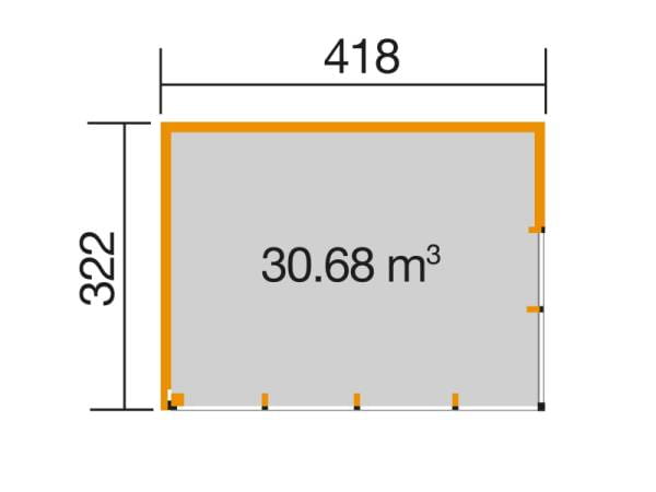 Weka Designhaus 412 Gr. 2 44 mm graphitgrau