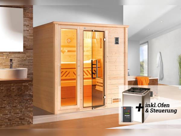 Weka Sauna Bergen Gr. 2 inkl. 7,5 kW BioS