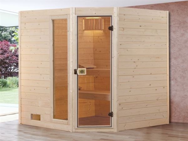 Weka Massivholzsauna Valida Eck 2 GTF ohne Ofen und Steuerung Weka Massivholzsauna Valida Eck 2 GTF ohne Ofen und Steuerung