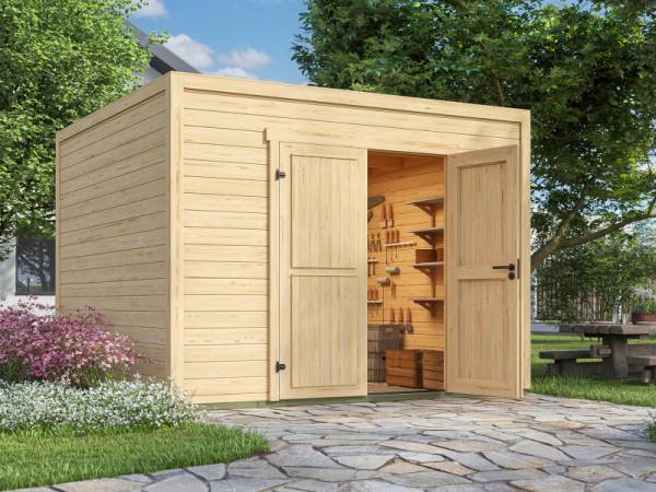 Weka Gartenhaus Batu 3, 28mm natur, inkl. Vollholz-Doppeltür Weka Gartenhaus Batu 3, 28mm natur, inkl. Vollholz-Doppeltür