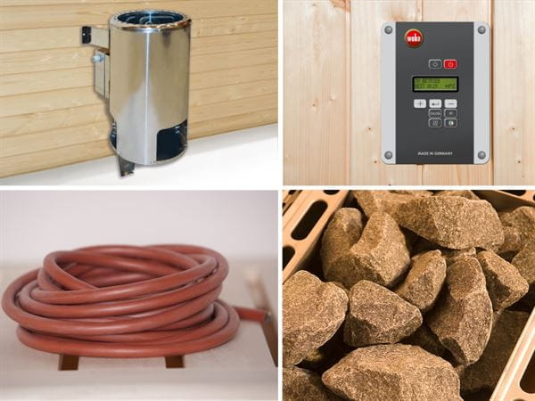 Weka Ofenset 1 - 3,6 kW ext. Steuerung, Kabel, Steinen Weka Ofenset 1 - 3,6 kW ext. Steuerung, Kabel, Steinen